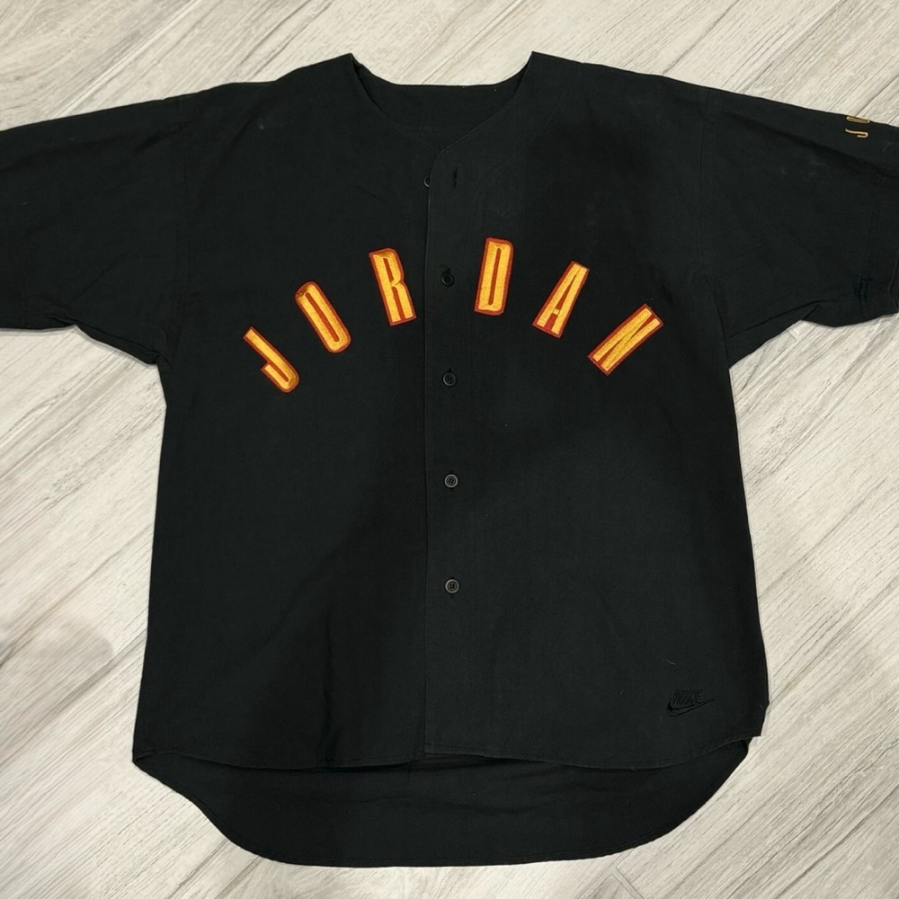 RARE Vintage 1994 Michael Jordan Nike Spelled Out Baseball Jersey Mens Size L